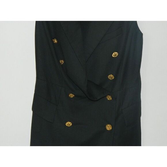 Blessed Are The Meek Blazer Dress Size 6 BLACK Double Breasted Sleeveless - Picture 7 of 16